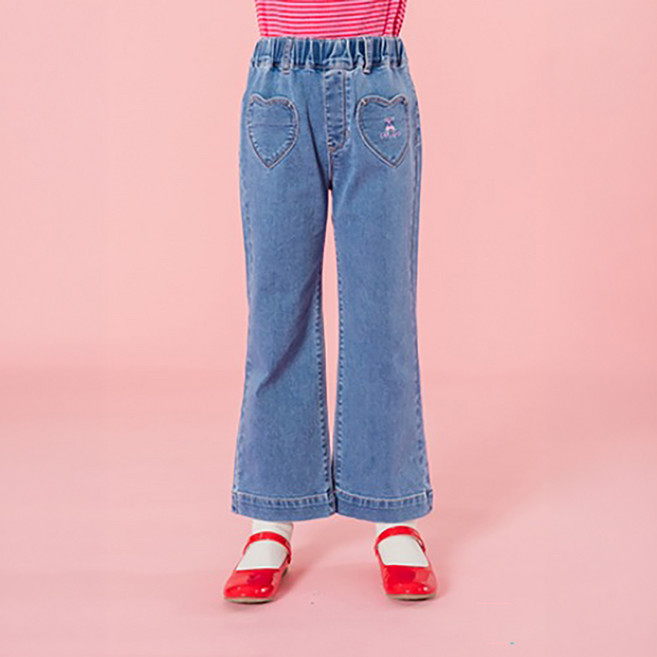 아이러브제이 여아용 하트포켓 부츠컷 팬츠