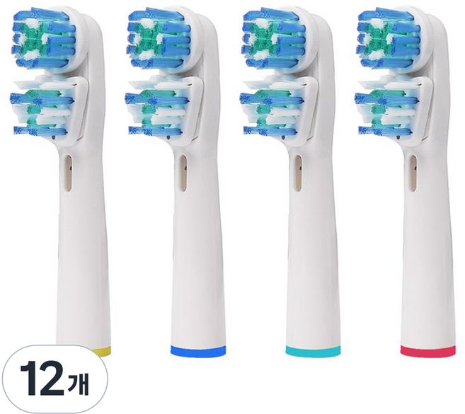 토비메모리 오랄비 듀얼클린 전동칫솔 호환 리필모 랜덤발송, 12개