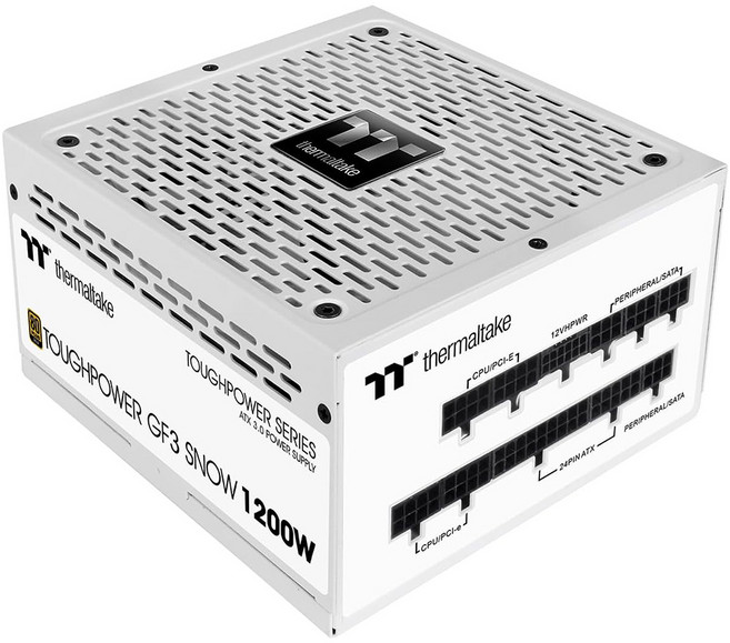 thermaltake 曜越 Toughpower GF3 1200W 金牌 全模全日雙八 ATX3.0 PCIE 5.0 雪白版, PS-TPD-1200FNFAGT-N, 1個