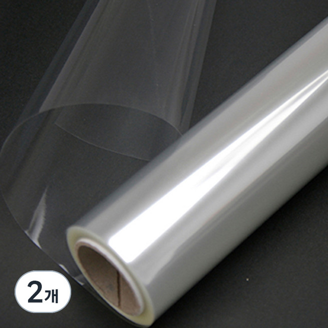 무지 OPP 비닐포장지 대, 투명, 2개