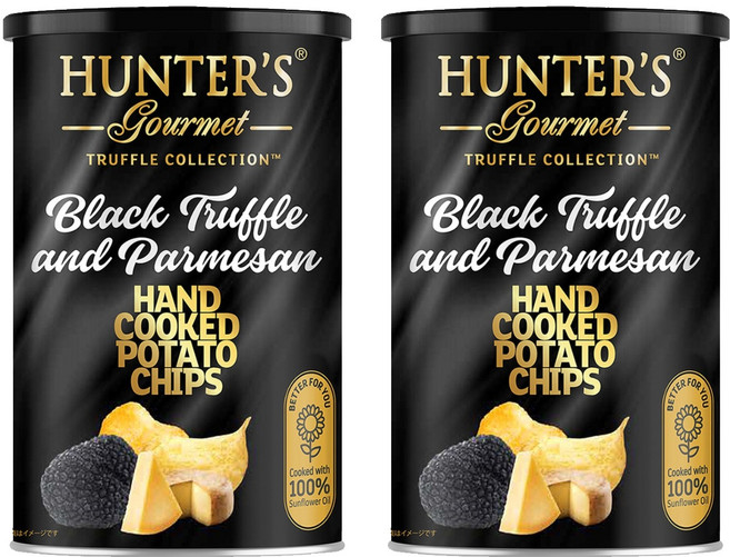 HUNTER'S gourmet 亨特手工洋芋片 黑松露&帕瑪森起司味, 2罐, 150g