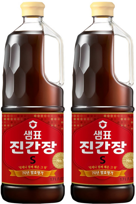샘표 진간장 S, 1.7L, 2개