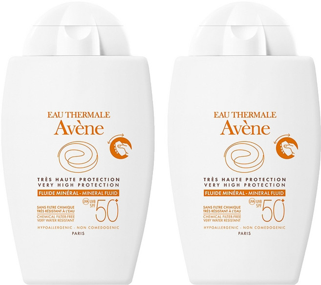 Avene 雅漾 全效極護物理防曬液 SPF50+, 40ml, 2瓶