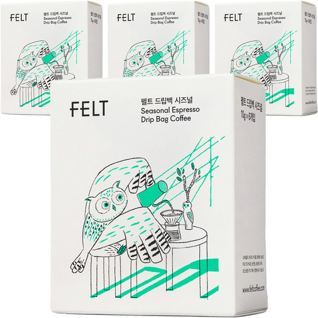 펠트 드립백 시즈널, 10g, 6개입, 4개