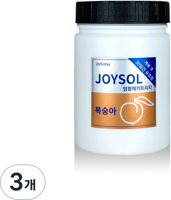 기분좋은날 방향제 카트리지 리필 복숭아 소, 180g, 3개, 과일/트로피칼향