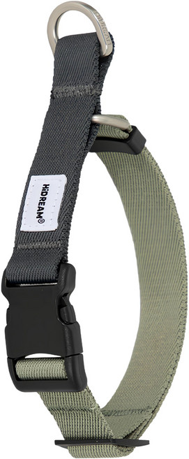 Hidream 山谷系列 半P防暴衝寵物項圈, 橄欖拚灰, 1條