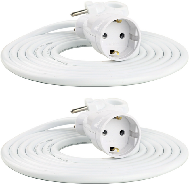 스윗홈 고용량 연장선 멀티탭 원형 1구 HOME-16-1L, 7m, 2개