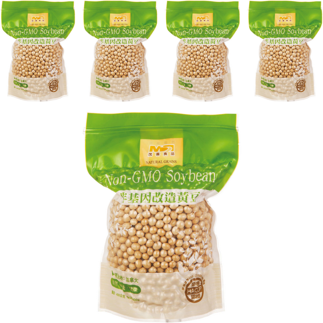 茂喜食品 加拿大非基因改造黃豆, 400g, 5包