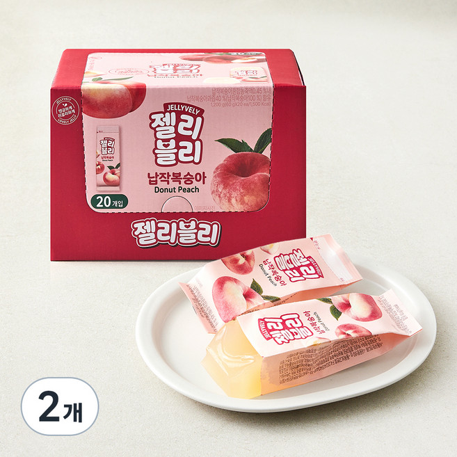 쉐프엠 젤리블리 납작복숭아, 60g, 20개입, 2박스