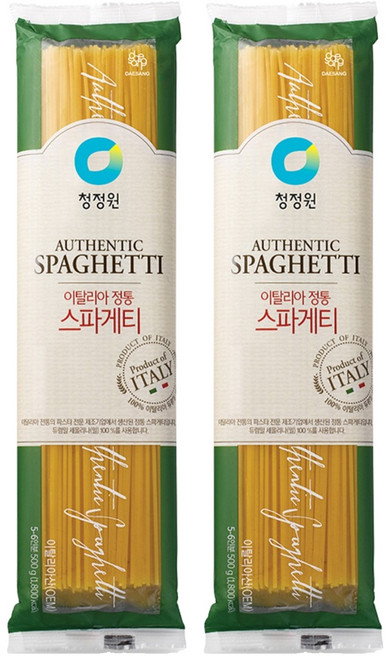 청정원 이탈리아 정통 스파게티면, 500g, 2개
