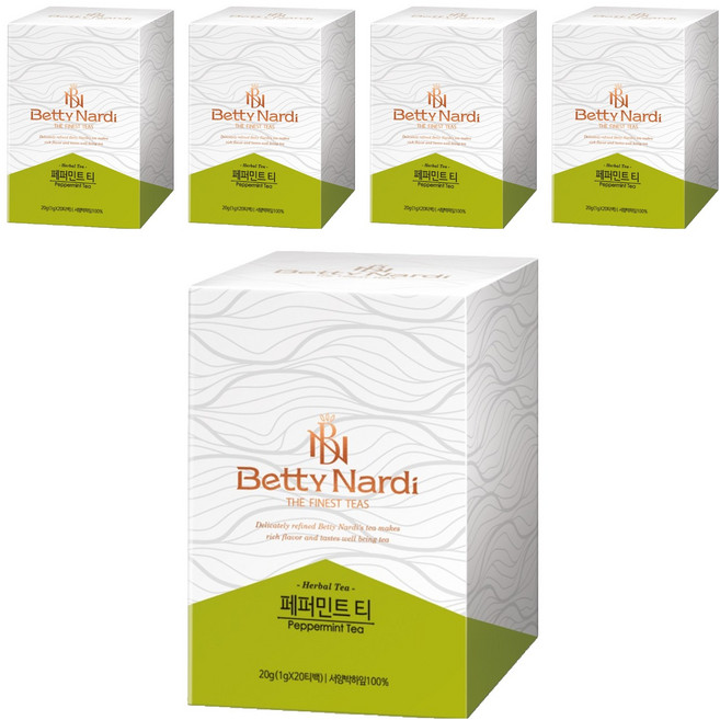 베티나르디 페퍼민트 티, 1g, 20개입, 5개