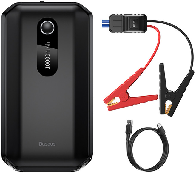 베이스어스 슈퍼에너지 시리즈 긴급시동 점프스타터 12V 피크전류 블랙, 1개, 10000mAh