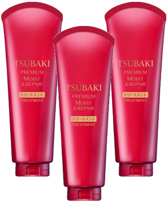 츠바키 프리미엄 모이스트 & 리페어 헤어트리트먼트, 180g, 3개