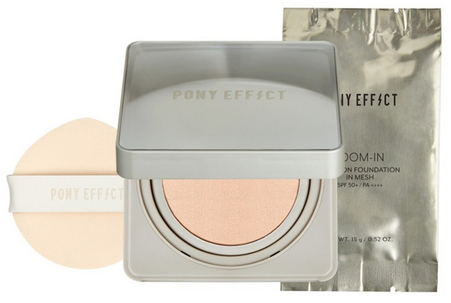PONY EFFECT 零暗沉柔霧持久水氣墊 + 補充包 15g, 003自然色, 1組