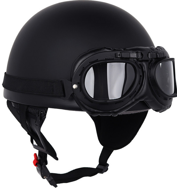 아우라헬멧 빈티지 고글모 헬멧, 무광블랙