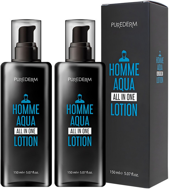 퓨어덤 옴므 아쿠아 올인원 로션, 150ml, 2개