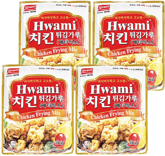 [화미] 치킨튀김가루 베타믹스, 3kg, 4개