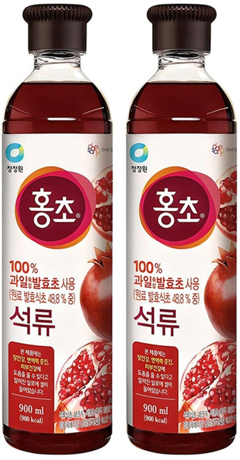 홍초 음용식초 석류, 900ml, 2개