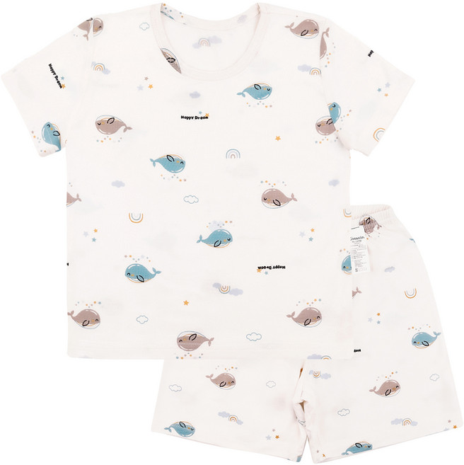 메이키즈 무형광 미니웨일 5부 모달 상하의 세트