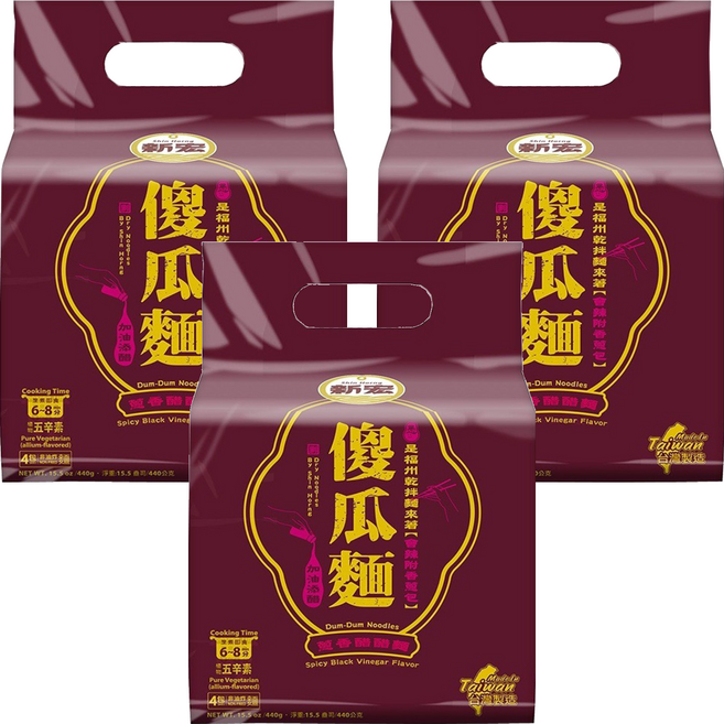 新宏 傻瓜麵 蔥香醋醋麵 辣, 12包