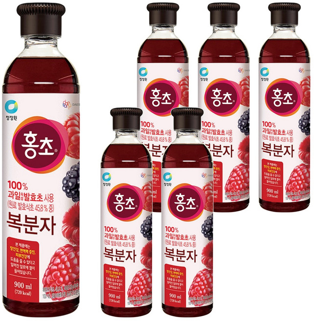홍초 복분자, 900ml, 6개