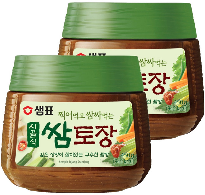 샘표 시골식 쌈토장, 450g, 2개