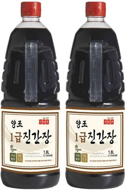 신앙촌 양조 1급 진간장, 1.8L, 2개