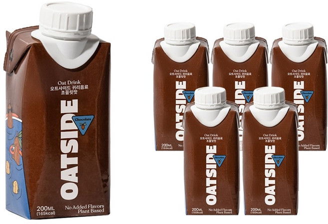 OATSIDE 歐特賽 可可燕麥植物奶, 200ml, 6瓶