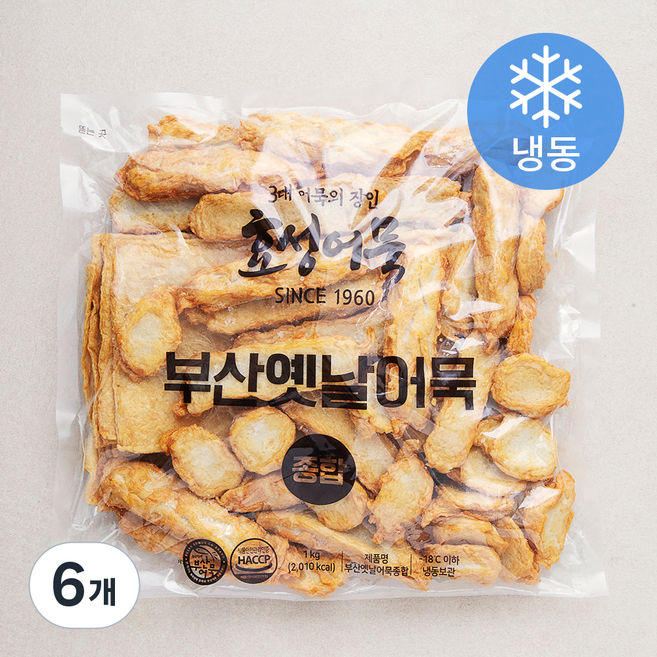 효성어묵 부산옛날어묵 종합 (냉동), 1kg, 6개