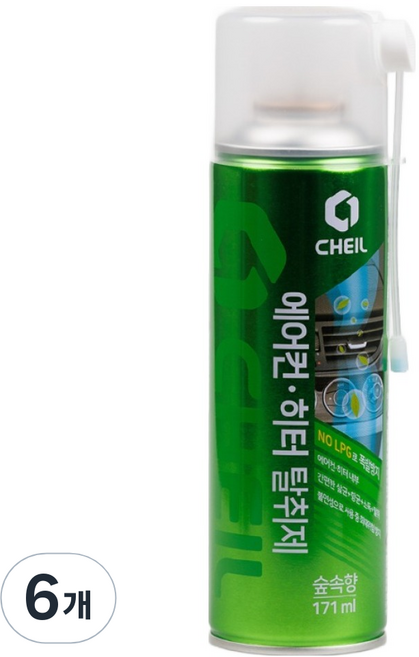 제일 에어컨 히터 탈취제, 171ml, 6개