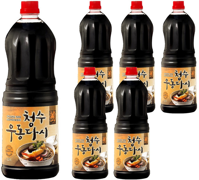 청수식품 우동다시 소스, 1.8L, 6개