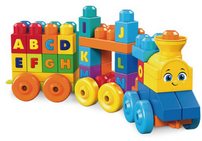 Fisher-Price 費雪 美高積木音樂字母學習火車 Set 50片, 1組