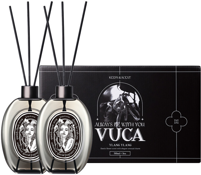 뷰카 센트 클래식 대용량 디퓨저 선물세트, 일랑일랑, 510ml, 2개