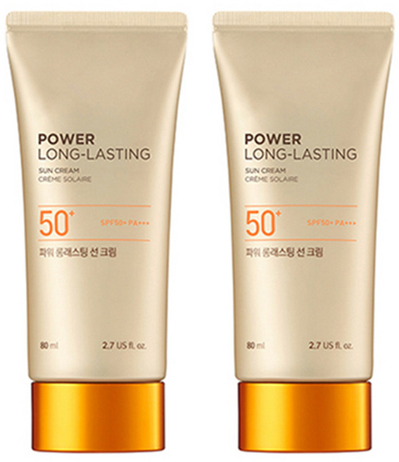 더페이스샵 파워 롱래스팅 선 크림 SPF50+ PA+++, 80ml, 2개