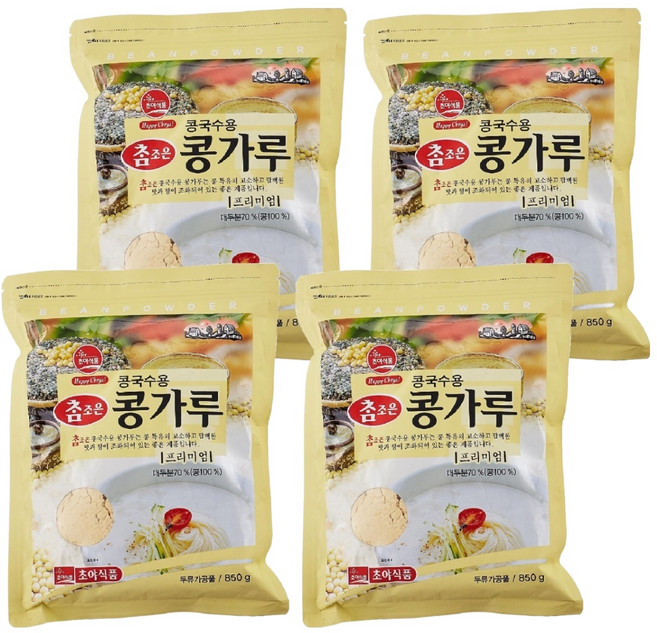 초야식품 참조은 콩국수용 콩가루, 850g, 4개