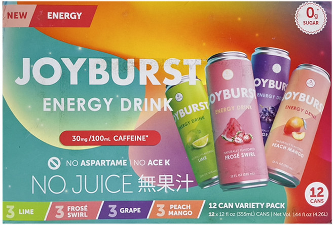 JOYBURST 水果風味能量飲料, 355ml, 12瓶