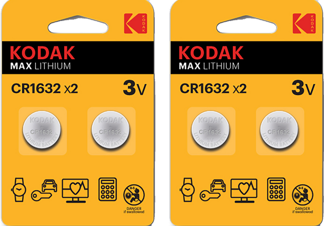 코닥 MAX 리튬 코인 건전지 CR1632 3V, 2개입, 2개