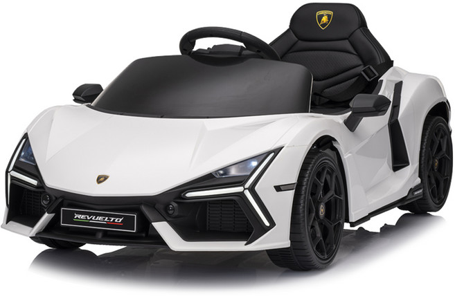 대호토이즈 람보르기니 레부엘토 유아전동차, 화이트, 1개