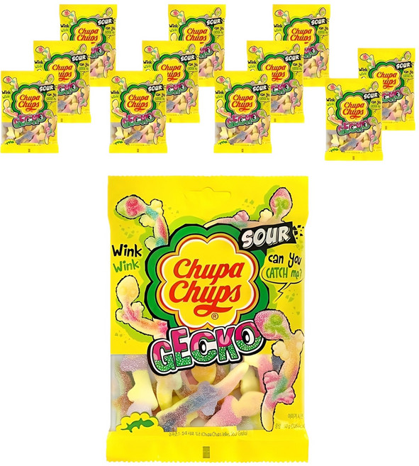 츄파춥스 사워 게코 젤리, 90g, 12개