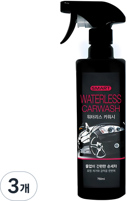 카렉스 스마트 워터리스 카워시 물왁스, 750ml, 3개