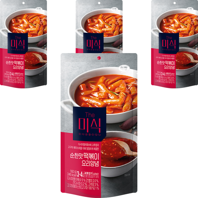 더미식 순한맛 떡볶이 양념, 160g, 4개