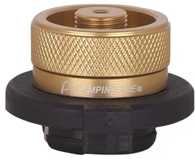 CAMPING ACE 野樂 鋁合金瓦斯轉換接頭 ARC-920-2A, 金色 + 黑色, 1個