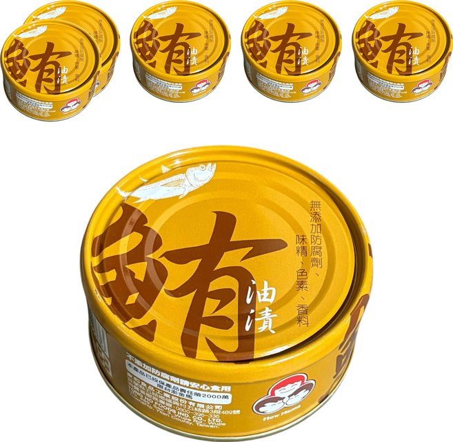 東和食品 How Mama 無添加油漬鮪魚罐頭, 130g, 6罐