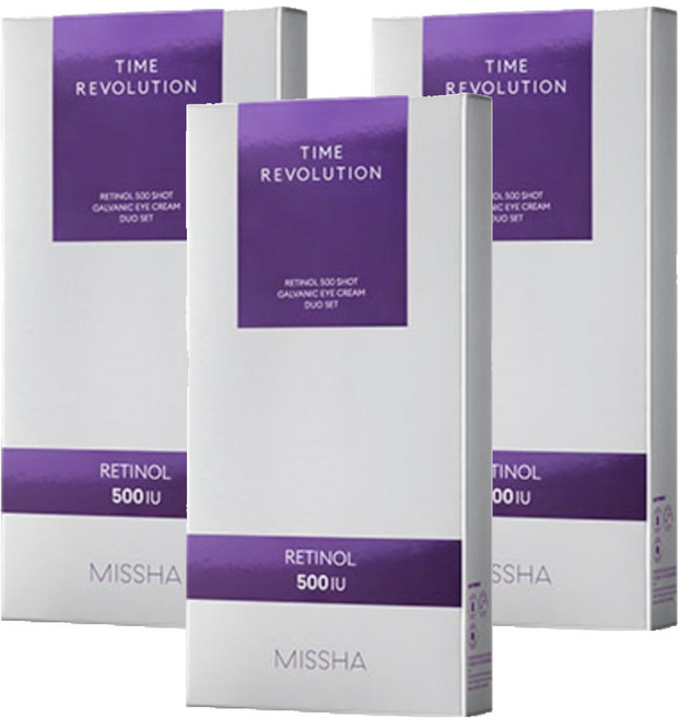 미샤 타임 레볼루션 500샷 레티놀 아이크림 + 리필 세트, 3개
