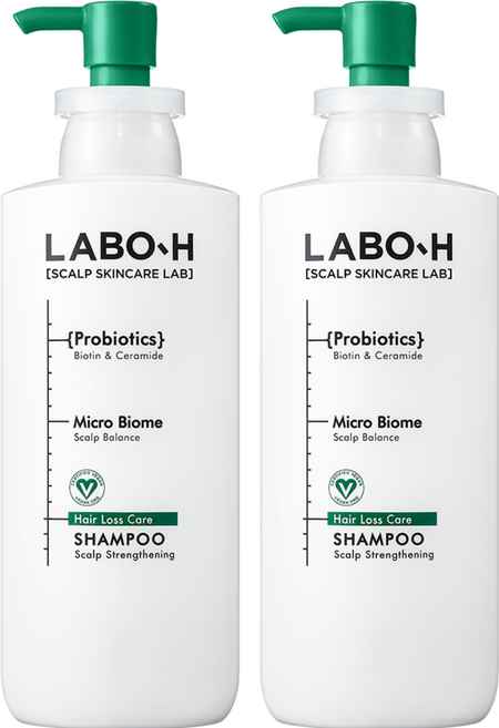 라보에이치 두피강화 클리닉 탈모증상완화 약산성 샴푸, 400ml, 2개