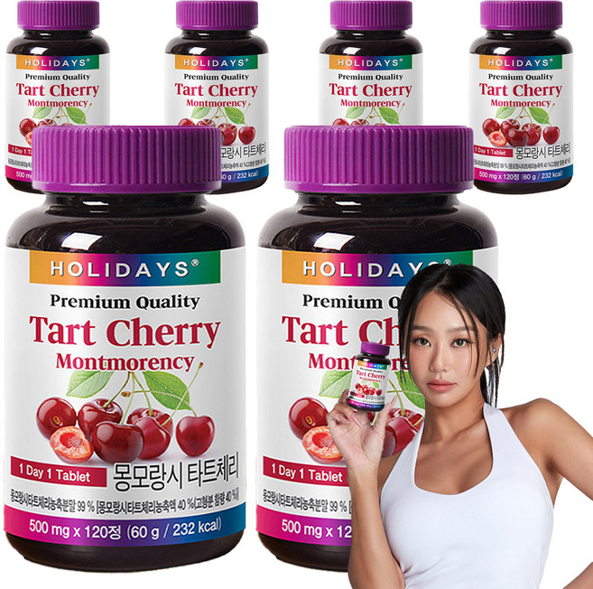 홀리데이즈 프리미엄 몽모랑시 타트체리 타블렛, 120정, 6개