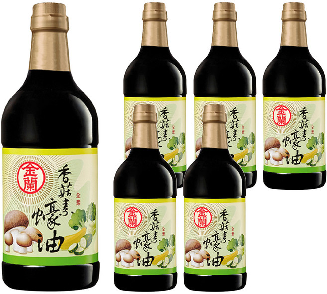 金蘭 香菇素蠔油 嚴選日本香菇精華 葷素不限 適用多種家常料理, 1L, 6瓶