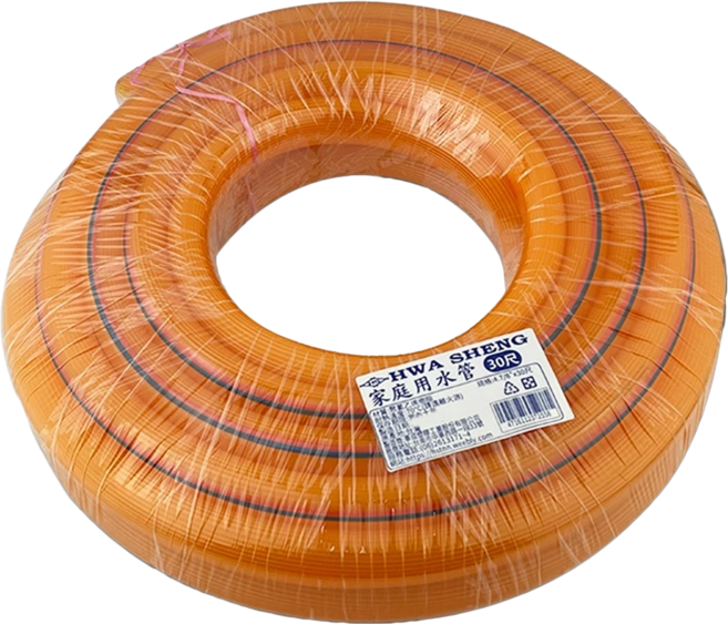 HWA SHENG 家庭用水管 30尺, 1條, 橘色