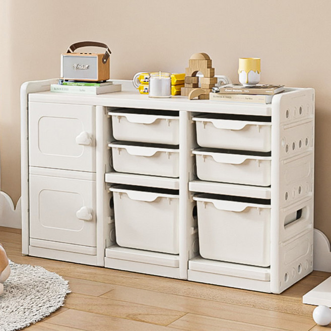 lilikoko 哩哩摳摳 B2 號收納櫃 組合三, 3層, 玉蓮白