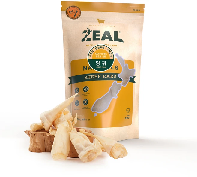 질 뉴질랜드 강아지 수제 건조간식, 양귀, 125g, 1개 - 쿠팡